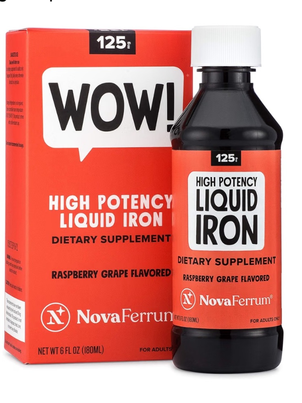 WOW 125mg High Potency Liquid Iron -